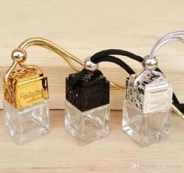 Cubo Car Perfume Bottle Carretero colgante Perfume Retalla de ornamentos Avalor de aire para aceites esenciales difusor fragancia de vidrio vacío bott1913798