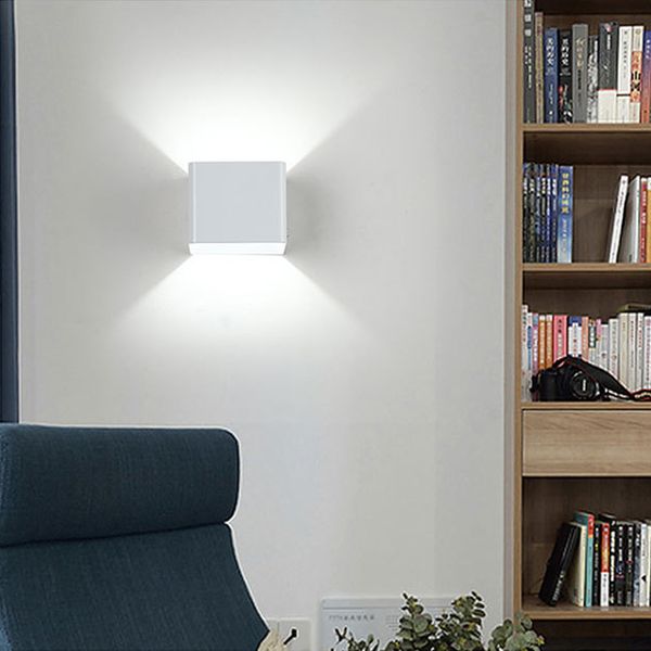 Cube LED Appliques Murales Moderne Up Down Applique Luminaire Extérieur Lampe Intérieure CRESTECH