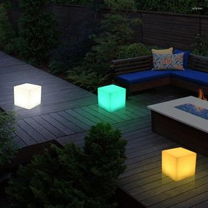 Cube lumière extérieur Lawm lampes lumineux jardin carré chaise cour rue USB charge maison lampadaire vacances fête décoration