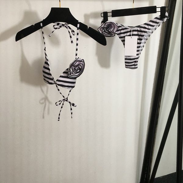 Flora cúbica Bikini Girls Dos piezas Swimwear Personalidad Halter traje de baño sexy bañera de encanto