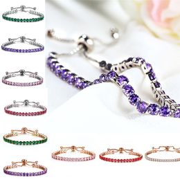 Kubieke zirkonia diamanten armband charm zilver goud iced out uit verstelbare volledige kristal armbanden manchetten vrouwen bruiloft sieraden gift drop schip