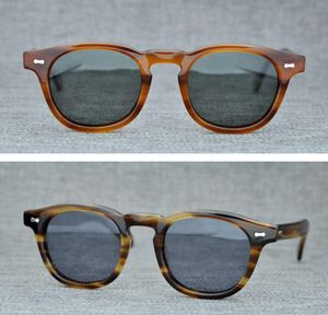Cubojue lunettes de soleil polarisées pour hommes Johnny Depp lunettes en acétate homme TAC anti-reflet UV400 tortue monture épaisse marque Design4396826