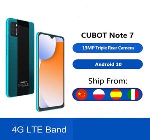 Cubot nota 7 Cámara triple de teléfono inteligente 13MP 4G LTE 55 pulgadas Pantalla 3100mAh Android 10 Tarjeta SIM dual Sim Teléfono móvil Desbloqueo8730664