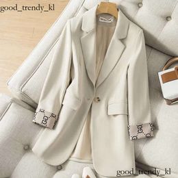 Cucci damespakken blazers lente herfst blazer mode lange mouw zakelijke pakken werkkantoor casual blazer jassen vrouw jas