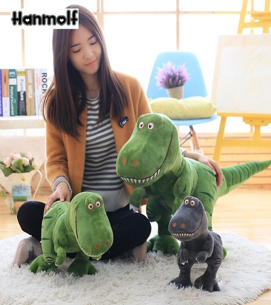 Peluche de dinosaurio de peluche, muñeco de peluche de dinosaurio de pie, verde, gris, animales realistas, colección de regalos para niños Dino 405570100cm6405076