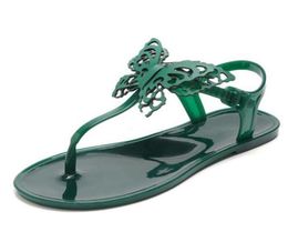 Cuddly Summer Green glisses brésiliennes 3d Femmes Butterfly Sandales Crystal Chaussures Lady Beach Flip Flops Sandalias Mujer FA2705890655