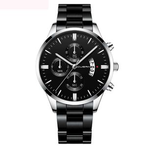 Cuena mannen sport horloge chronograaf datum mode roestvrijstalen heren analoge quartz polshorloge voor man gift reloj Hombre G1022