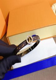 Bracciale 2022brand gioielli di lusso femminile bracciale in pelle di design highend regalo di moda elegante con logo Gun braccialetto nero4329448