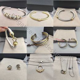 Bracelet bracelet cerceau sier torsadé boucles d'oreilles torsadées bracelets de mode collarines