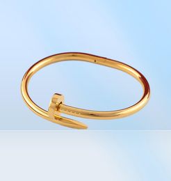 manchetbangle Juste A Clou Nail Bracelet Luxe sieraden Cuff Bangleset Auger Lovers Men and Women 16 19 cm Gold Rose Titanium Steel4470250