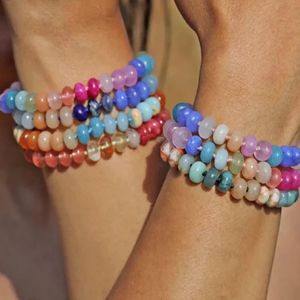 Manchette mode pierre colorée été voyage loisirs mignon Bracelet femmes bijoux fête des enfants cadeau bijoux 231116