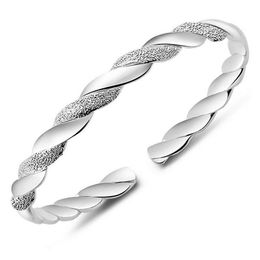 Couchette de haute qualité coréen sier plaqué bracelet Femmes ouvertes Bracelet pour les dames bijoux de bijoux accessoires de gouttes