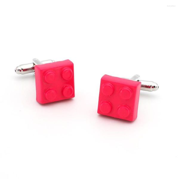 Gemelos Conjuntos de bloques de juguete para hombres Enlaces Calidad Material de cobre Color rosa Diseño de bloques de construcción Gemelos Venta al por mayor Venta al por menor