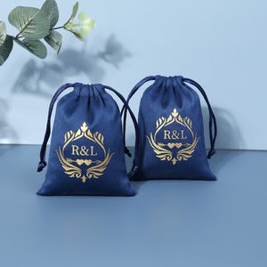 Cuff Links 100 bulk Personalized Print Drawstring Bags Velvet Jewelry Packaging Pouches Rings Earring Bracelet Tarot Flannel Gift Bag 230519