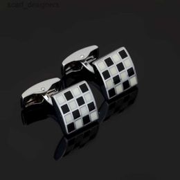 Cuff Links 2019 Bijoux Shirt boutons de manchette pour la marque pour hommes bouton manchette noire blanc plaid coiffe