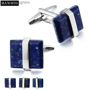 Cuff Links 3 couleurs Hi-Quality Mens Bijoux Shirt Link Cuff Bironde Vente Nature Stone Cuffers Robe de mariée pour les garçons d'honneur Y240411