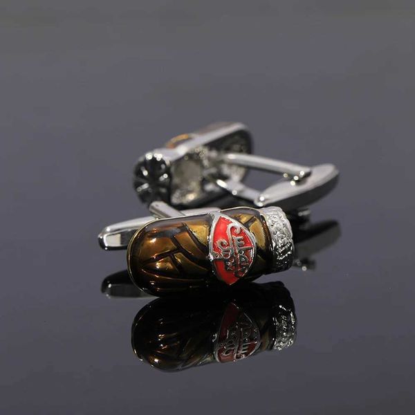 Couchettes Punk Punk Cuban Cigar Cuffe Links 3D MENS CUFFLINKS TAUT-COURT