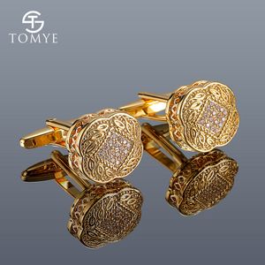 Boutons de manchette Boutons de manchette Hommes TOMYE XK20S007 Haute Qualité Luxe Zircon 3 Couleurs En Option Texudo Chemise Formelle Affaires Boutons De Manchette Cadeaux De Mariage 230706