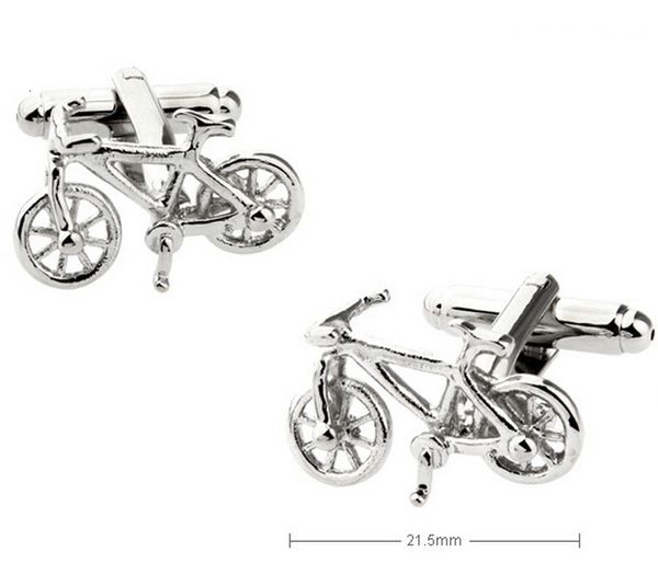 Boutons de manchette prix usine détail qualité bouton pour hommes couleur argent cuivre matériel vélo vélo Style boutons de manchette abotoadura 230605