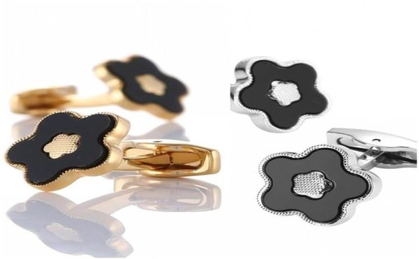 Cuff Links Gold Flower French Shirt bout de poignard