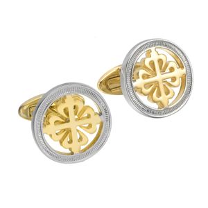 Boutons de manchette croix fleur chevalier français bouton de manchette broche ensemble hommes chemise manches ongles français chemise hommes bijoux boutons de manchette ensemble