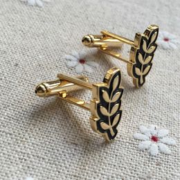 Manchet links Masonic Super van Acacia Hiram Abiff Leaf Cufflinks For Heren Free Mason Men Cuff Links Sleeve Knop Masonry Luxury 230306