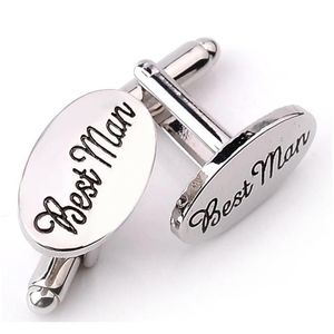 Boutons de manchette Boutons de manchette de mariage pour homme Ovale Shirt Link Clips Man/Grooms/Groomsman Usher Page Gift Accessories Ohzk4 Drop Delivery Jewel Otz5J