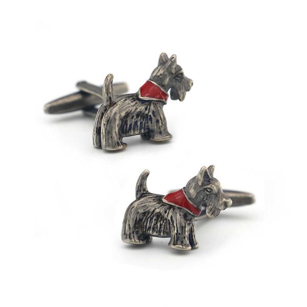 Boutons de manchette Nouvelle Arrivée Pet Chien Boutons De Manchette Métal Couleur Vintage Animal Design Qualité Laiton Matériel Hommes Boutons De Manchette Livraison Gratuite HKD230718