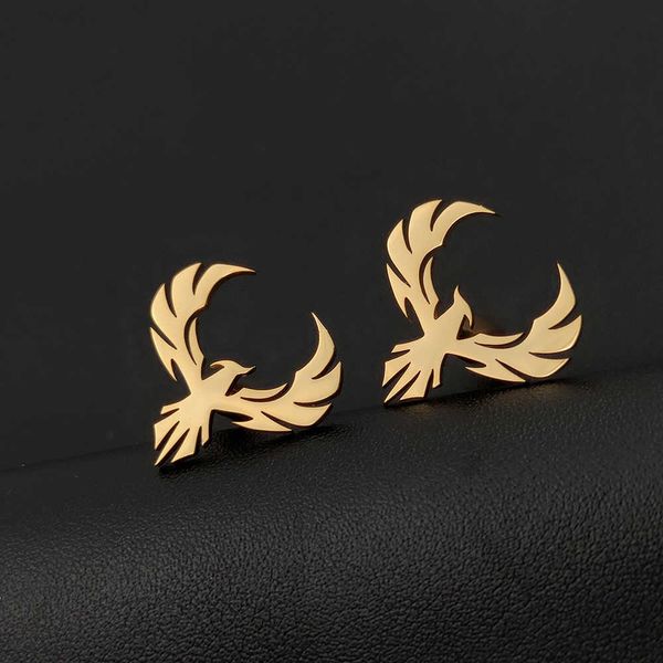 Boutons De Manchette Phoenix Boutons De Manchette Pour Hommes En Acier Inoxydable Découpe Animaux Jumeaux Blazer Accessoires Vintage Cadeau De Mariage Invité Père Mari HKD230718