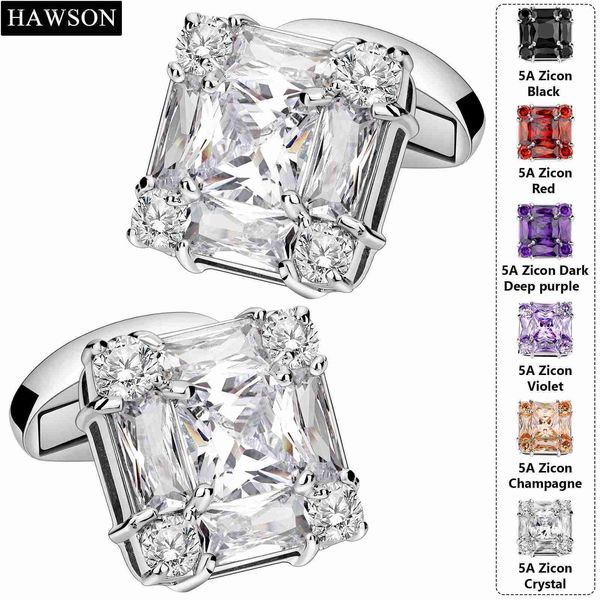 Cuff Links Trendy Coupte Zircon Cuffers de manchette pour hommes Accessoires de vêtements pour hommes de haute qualité