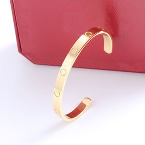 Manchetschroefarmband Gouden armband hip hete sieraden vrouw 18K roségoud verzilverd open manchetarmbanden luxe sieraden unisex Chirstmas feestcadeau