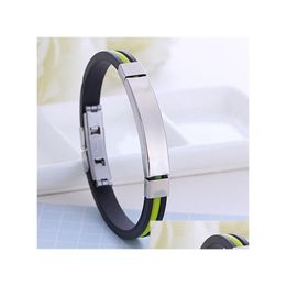 Manchet Spiricle Sile Armband Bangle RVS Tag Armbanden Polsband Voor Vrouwen Heren Mode-sieraden Will And Sandy Gift Drop De Dh5Qs