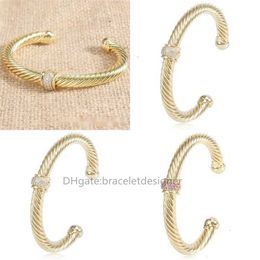 Manchette tendance Top bracelet de luxe cadeau de charme unisexe hip hop or femmes hommes bracelets cubains chaîne bracelet couple bijoux 7MM boule de câble torsadé