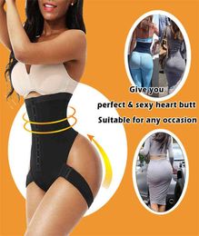 Manchette ventre formateur femme Shapewear exceptionnel 2IN1 taille haute hanche levage pantalon noir NOV99 H2204186239888