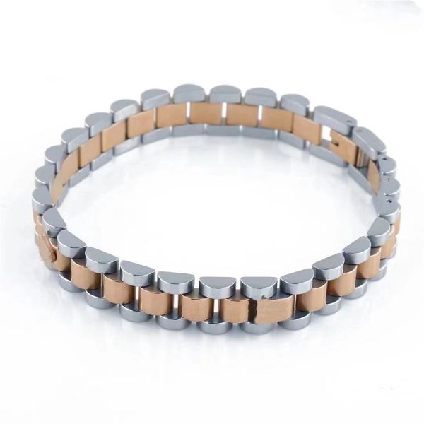 gemelos de acero inoxidable joyería para mujer Diseñador de lujo Pulsera para hombres pareja encanto amistad Sin desvanecimiento pulseras de plata cadena de reloj para hombre brazaletes Accesorios