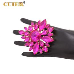 CUIER 8 cm surdimensionné magnifiques femmes anneaux pour spectacle Drag Queen bijoux de mariage 240125