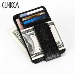 CUIKCA NIEUWE FASHIER Women Men Men Wallet Money Clip Magnet Clip Ultradunne Pocket Clamp Credit Card Case Mini Creative Wallet C190412019344452