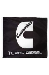 Cummins Banner Turbo Diesel Flag 3x5ft Poliéster Club exterior o interior Impresión digital Banner y banderas Whole1010050