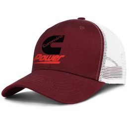 Cummins Power Black Logo Mens en Dames Verstelbare Trucker Meshcap Aangepaste cool aangepaste trendy honkbalhats White America Flag Onon222Z