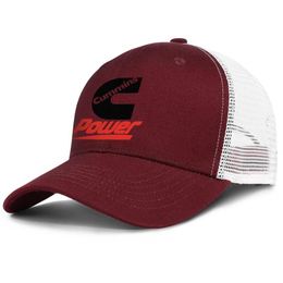 Cummins Power Black Logo hommes et femmes réglable camionneur meshcap personnalisé cool casquettes de baseball à la mode White America Flag ONON240r