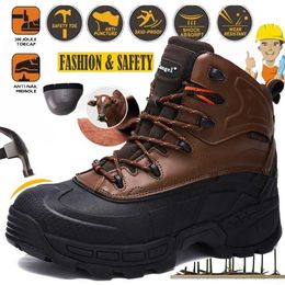 CUNGEL, zapatos de seguridad de invierno para hombres, zapatos casuales con punta de acero, zapatillas de seguridad para el trabajo ligeras a prueba de perforaciones para hombres 211007