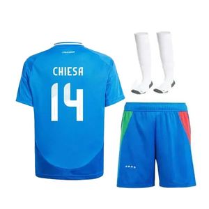Coupe 2024 Euro Italie Soccer Jerseys Player Player Maglie Da Calcio Totti Verratti Chiesa Italia 24 25 Football Shirts Men Set Kids Kit Uniforme Kids Kit 33