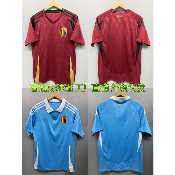 Cup Belgium Jersey 2024 Away Home Fan Edition Adult Childrens Football Jersey de Bruyne Lukaku