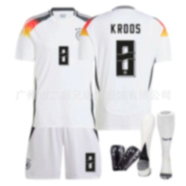 Coupe Allemagne Jersey 2024 Home Kroos Kit d'entraînement pour enfants adultes pour hommes et maillots de football pour femmes