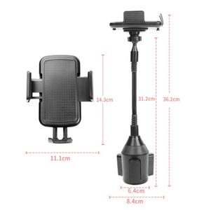 Cup Holder Universal Mobile Phone Mount 2in1 Car Cradles Verstelbare Gooseneck Holder met doos voor Apple iPhone 14 Pro plus Samsung9283543