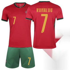 Cup Portugal Home Jersey Football Kit C Ronaldo No B Fee Jersey Enfants S Set Hildren et