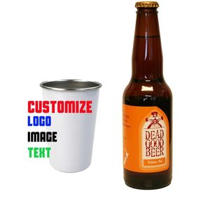 Tasse en acier inoxydable tasse à café tasse personnaliser image texte cuisine verres personnaliser bière tasse 420 ML tasse en métal 220621