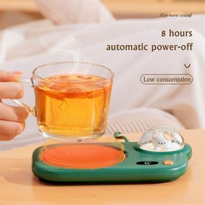 Calentador de tazas Taza de bebida de calor Estera Mantenga la bebida Calentador caliente Calentador Posavasos para café Té con leche 220 V 20 W 3 engranajes 220707