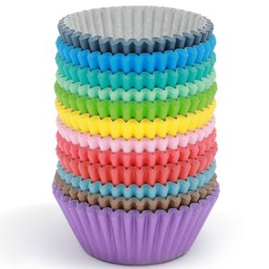 Cupcake 2 6inch 7cm regenboogschilders muffinbekers geen geur vetvrij voedselkwaliteit bakpapier 6 verschillende originaal ontwerpsets amsjw