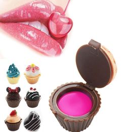 Cupcake Lip Gloss Balm 6 Glosses con sabor a Balm Secreto de Navidad Santa Santa Lipstick Cake Chocolate Cherry Cherry Strawberry GI3326266